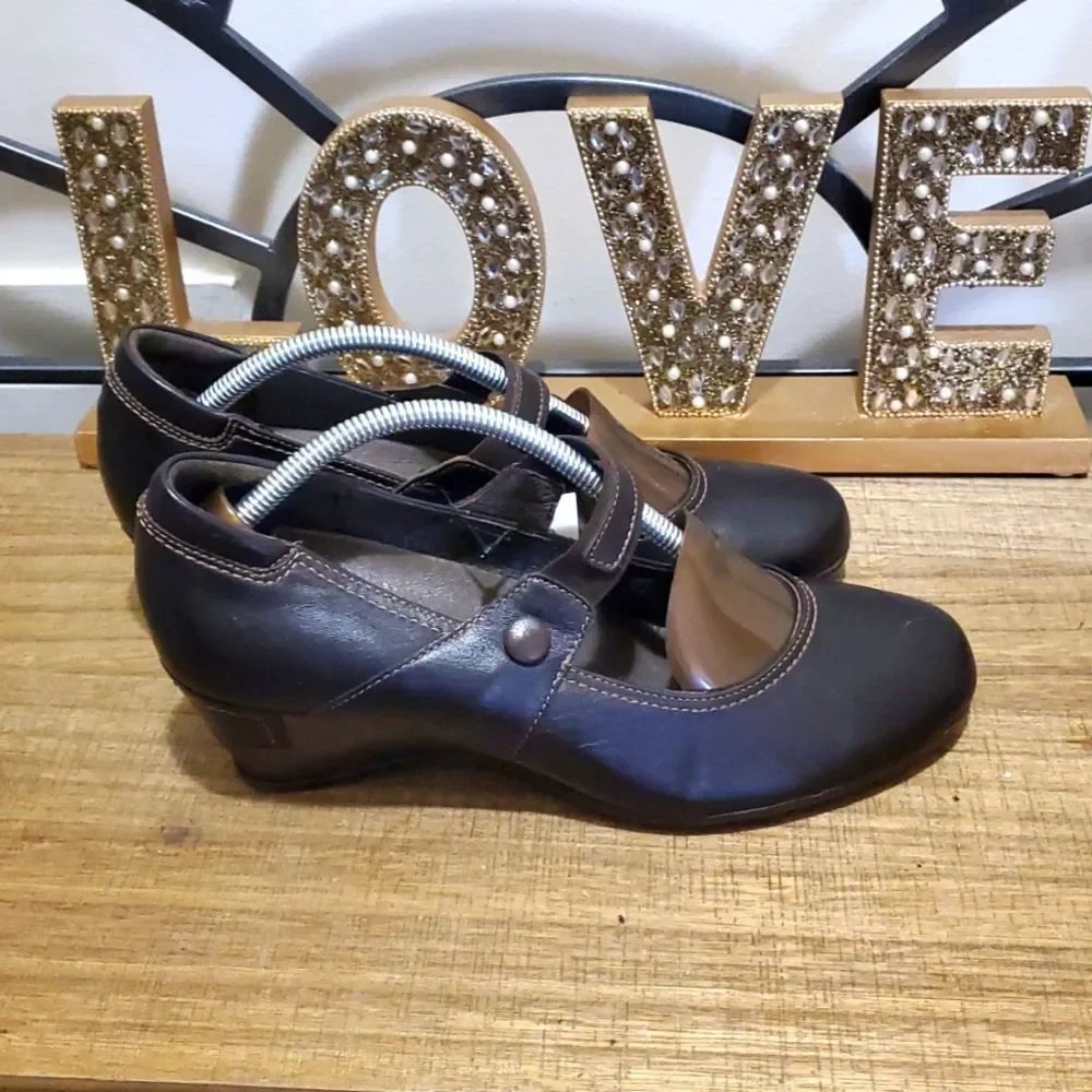 Spring Step Kiona Brown Slip Resistant Mary Jane Women's Sz 7 Boho Cottagecore